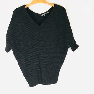 Vince Sweater Yak wool ribbed EUC v neck S gray